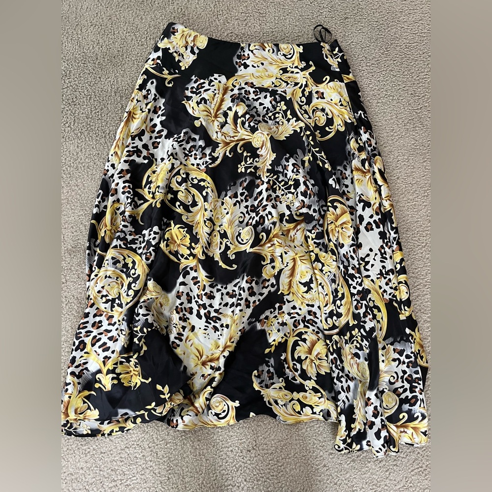 Nieman Marcus Exclusive XL Cheetah Silk Skirt